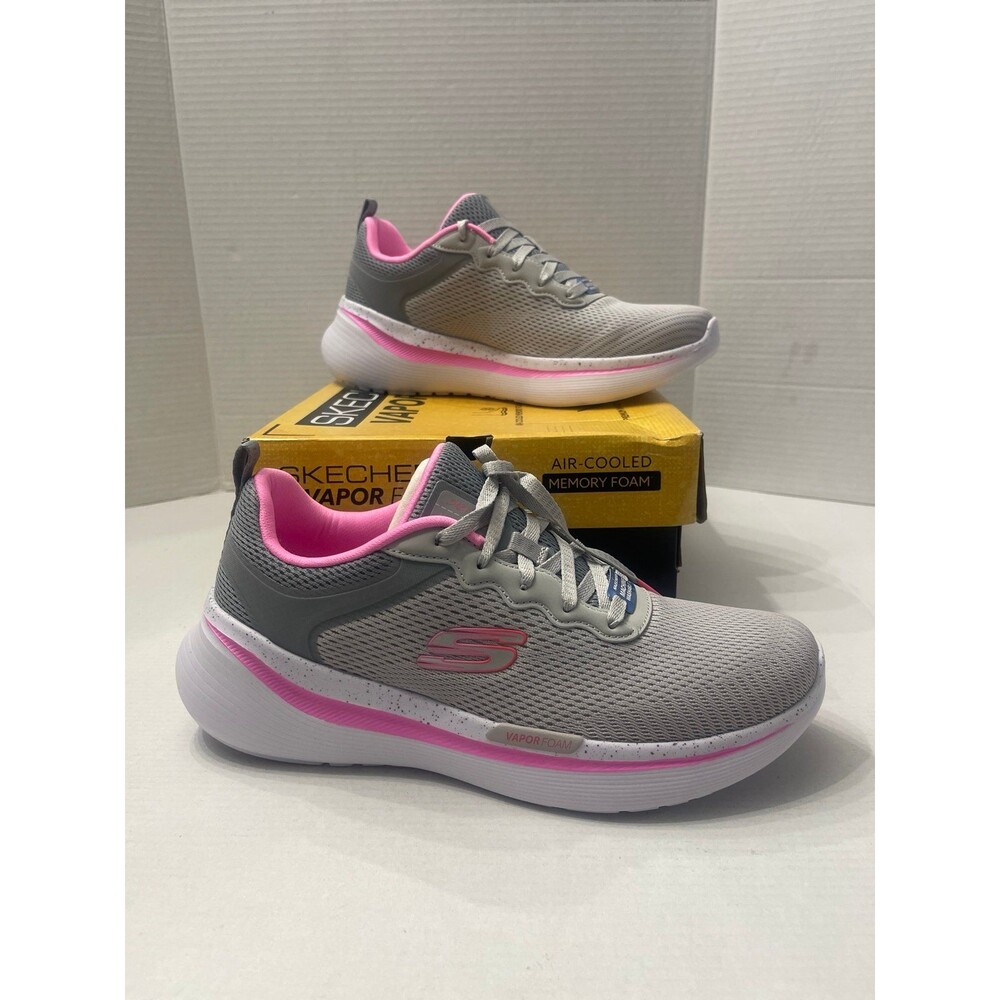 Skechers Women's Vapor Plus - Stoked Sneaker Size 10 Gray/Pink New In Box